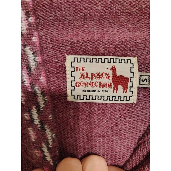 The Alpaca Connection Small Hooded Sweater, Light Purple Kangaroo Pocket - Picture 2 of 5